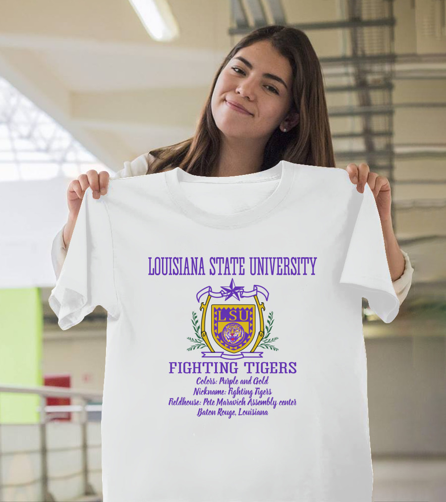 Louisiana State University LSU Fighting Tigers Purple And Gold Baton Rouge Pete Maravich Assembly Center T-Shirt