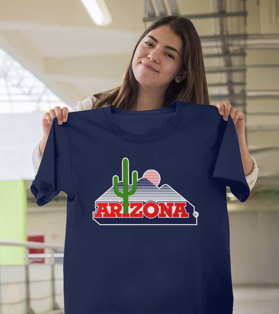 Arizona Desert Landscape With Cactus And Mountain T-Shirt