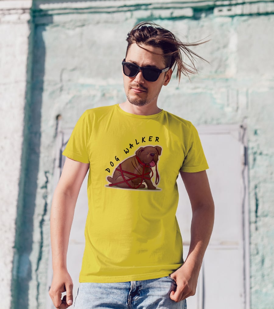 Dwight's Dog Walker Dead By Daylight Puppy Leash Wrapped T-Shirt