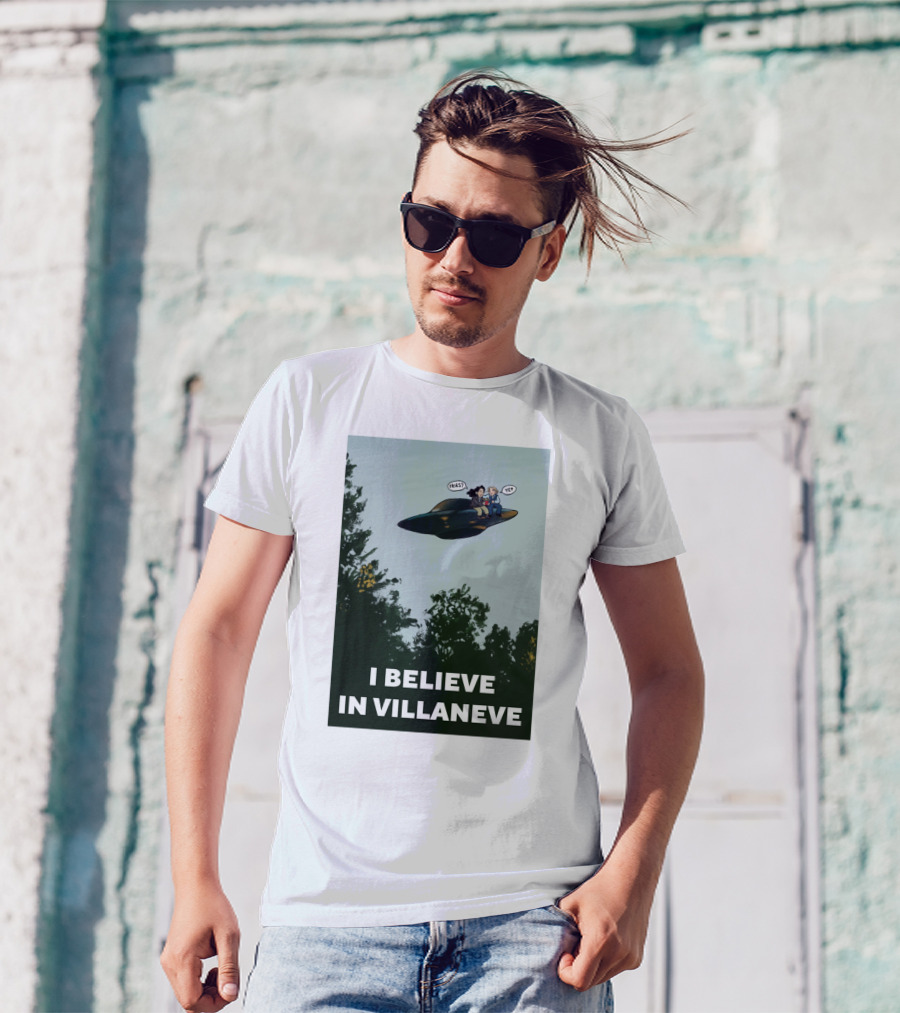 PrianiknK I Believe In Villaneve UFO Forest Scene T-Shirt