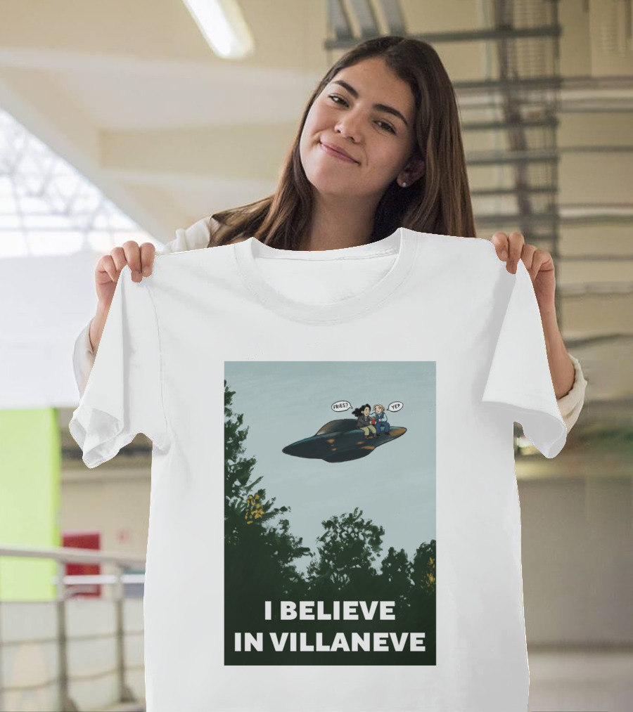 PrianiknK I Believe In Villaneve UFO Forest Scene T-Shirt