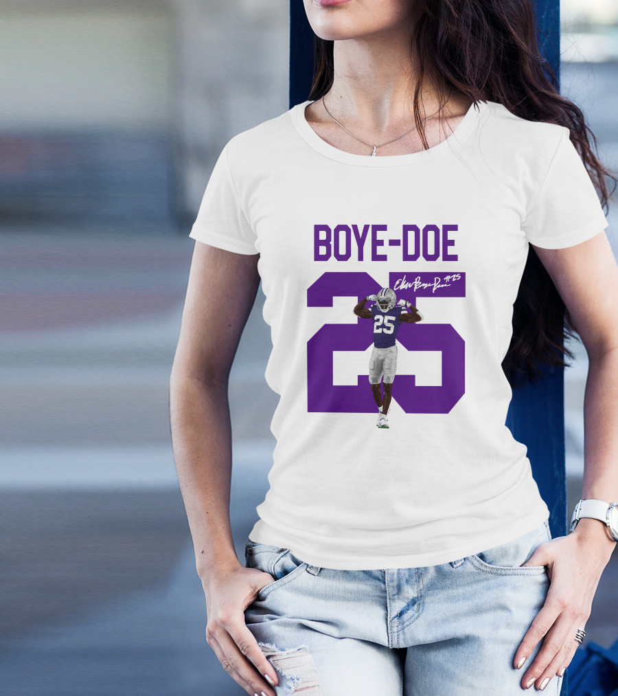 Boye-Doe 25 Signature And Purple Athlete T-Shirt