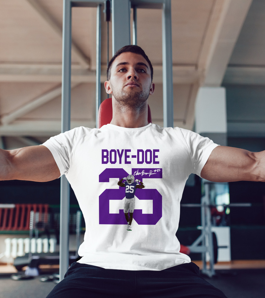 Boye-Doe 25 Signature And Purple Athlete T-Shirt