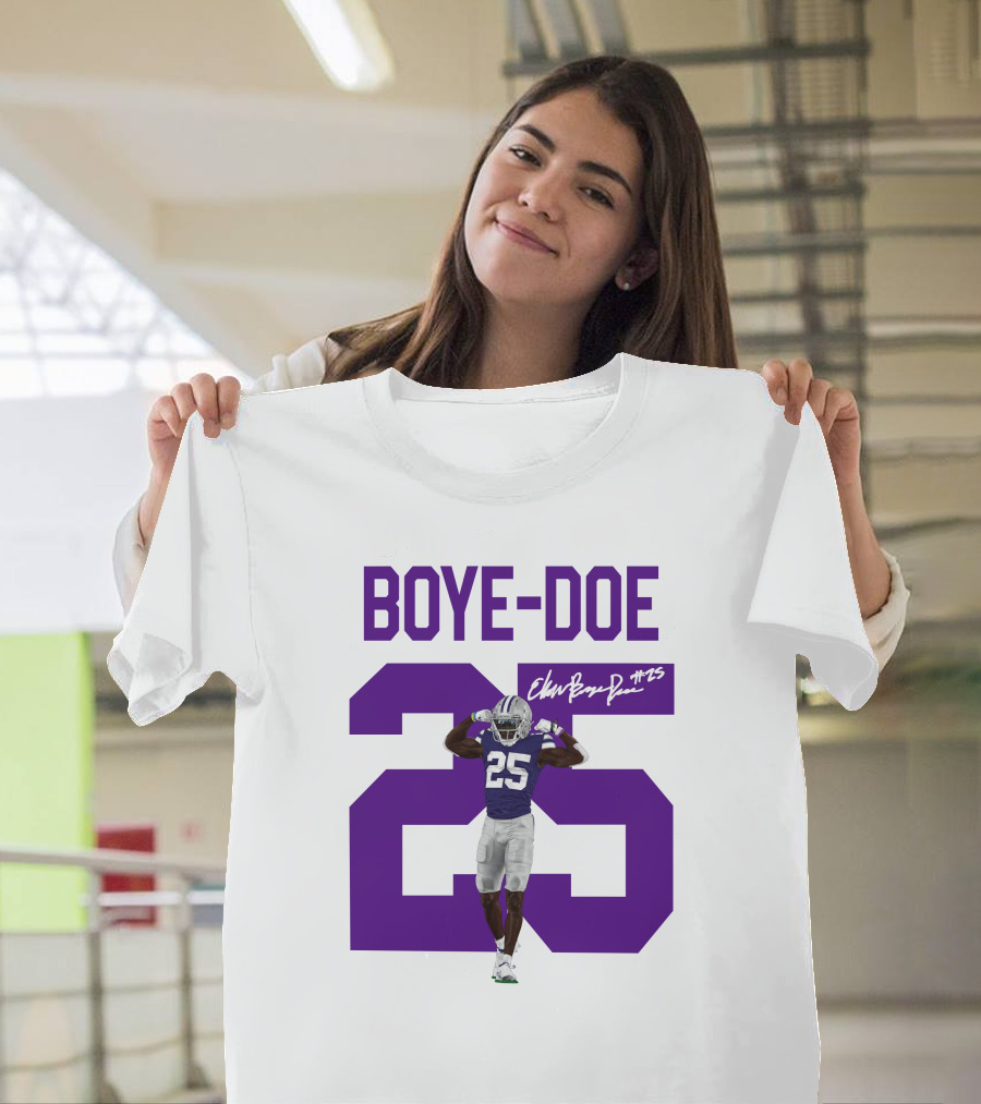 Boye-Doe 25 Signature And Purple Athlete T-Shirt