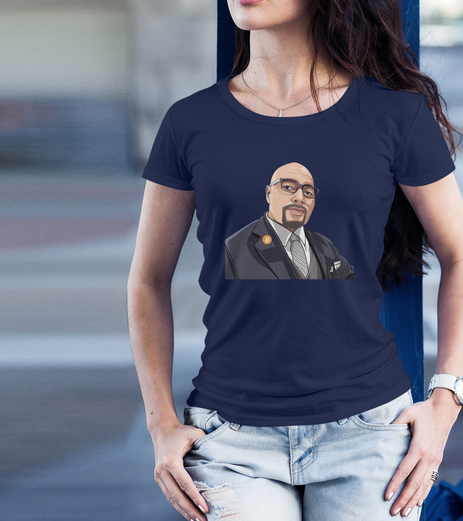 Lord Fusitu'a Bitcoin Enamel Pin Suit And Tie T-Shirt