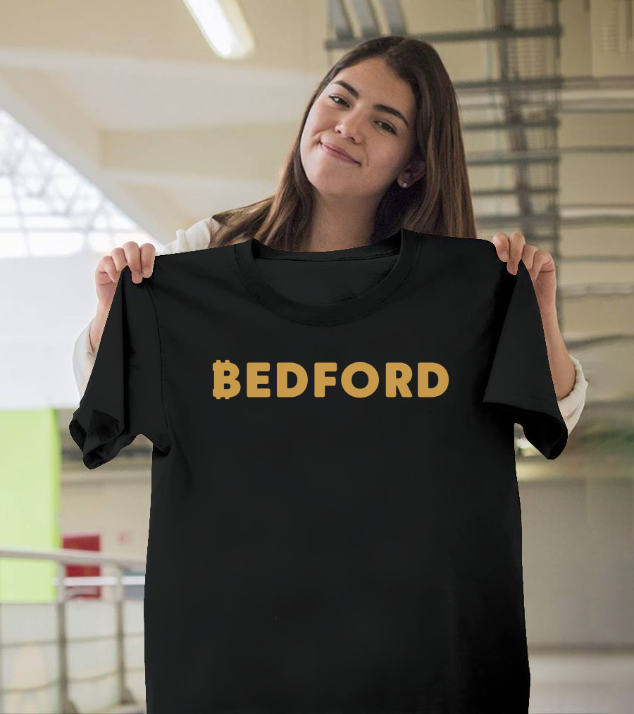 Bedford Bitcoin-Inspired Typography T-Shirt