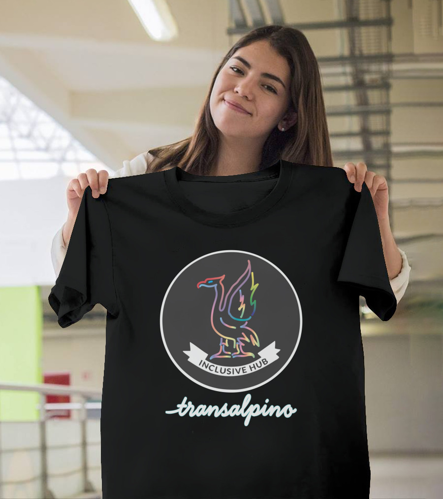Transalpino Inclusive Hub Colorful Bird Emblem T-Shirt