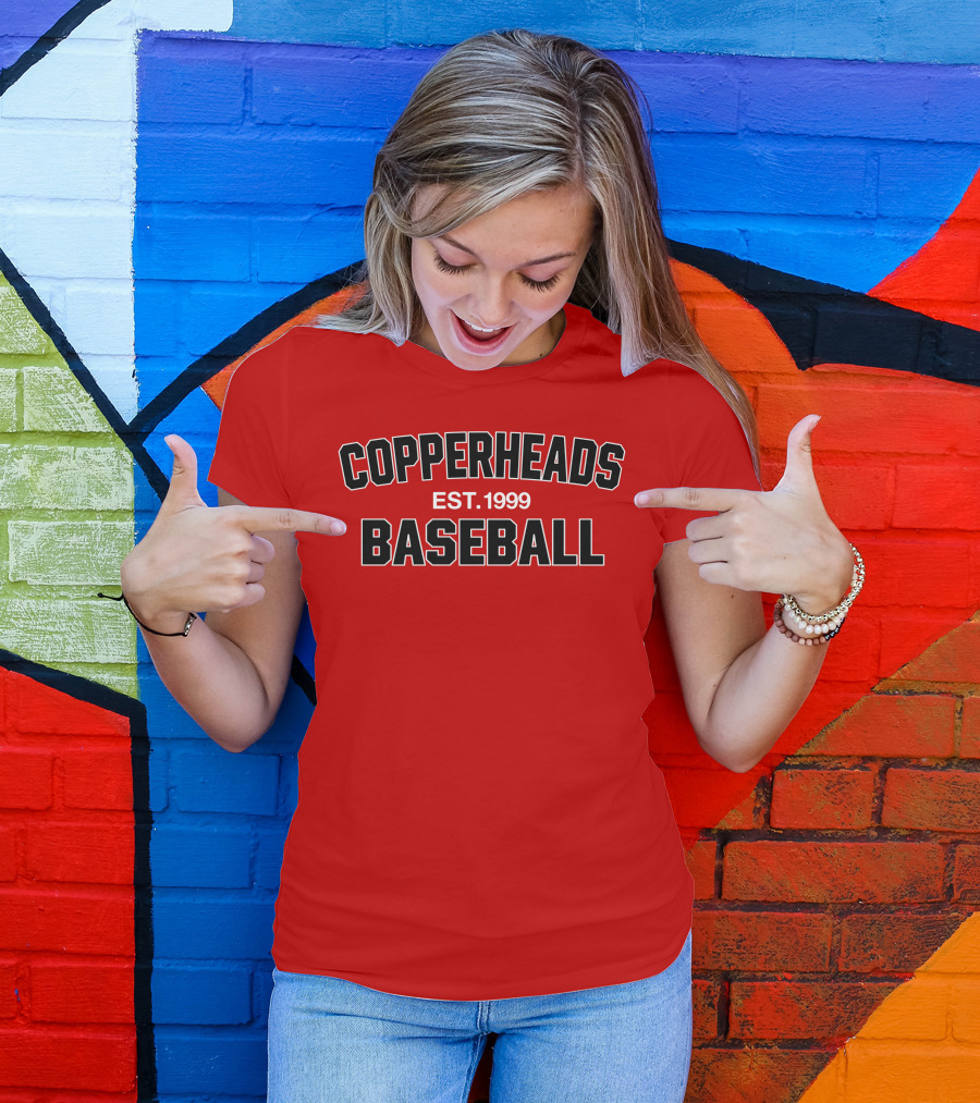 Copperheads Est 1999 Baseball Team Logo T-Shirt
