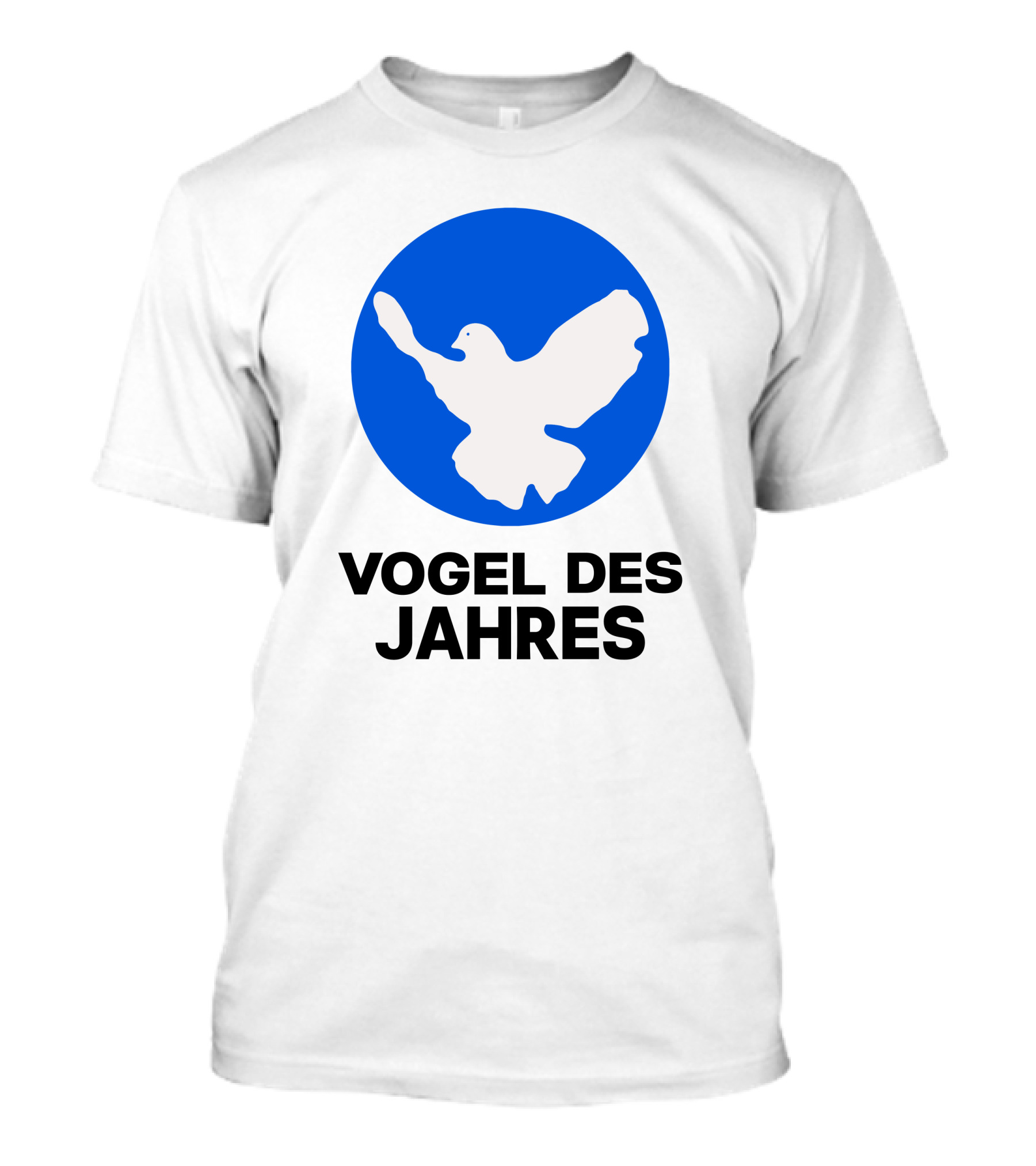 Vogel Des Jahres Columbidae Doves Silhouette In Blue Circle T-Shirt