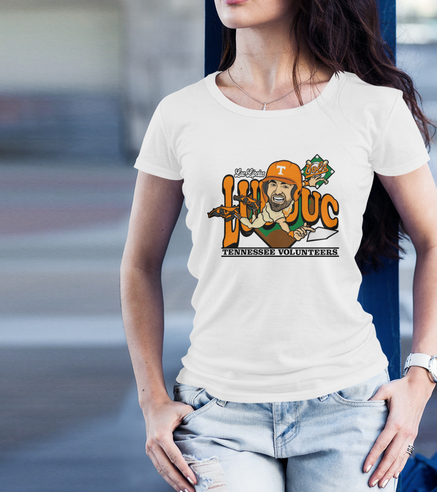 Luc Lipcius Vols Tennessee Volunteers Baseball Caricature T-Shirt