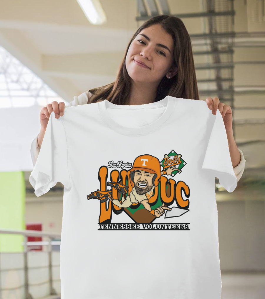 Luc Lipcius Vols Tennessee Volunteers Baseball Caricature T-Shirt