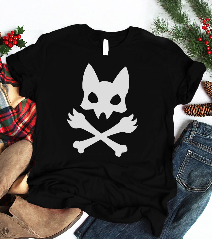 Neon Cat Skull And Crossbones Speed T-Shirt