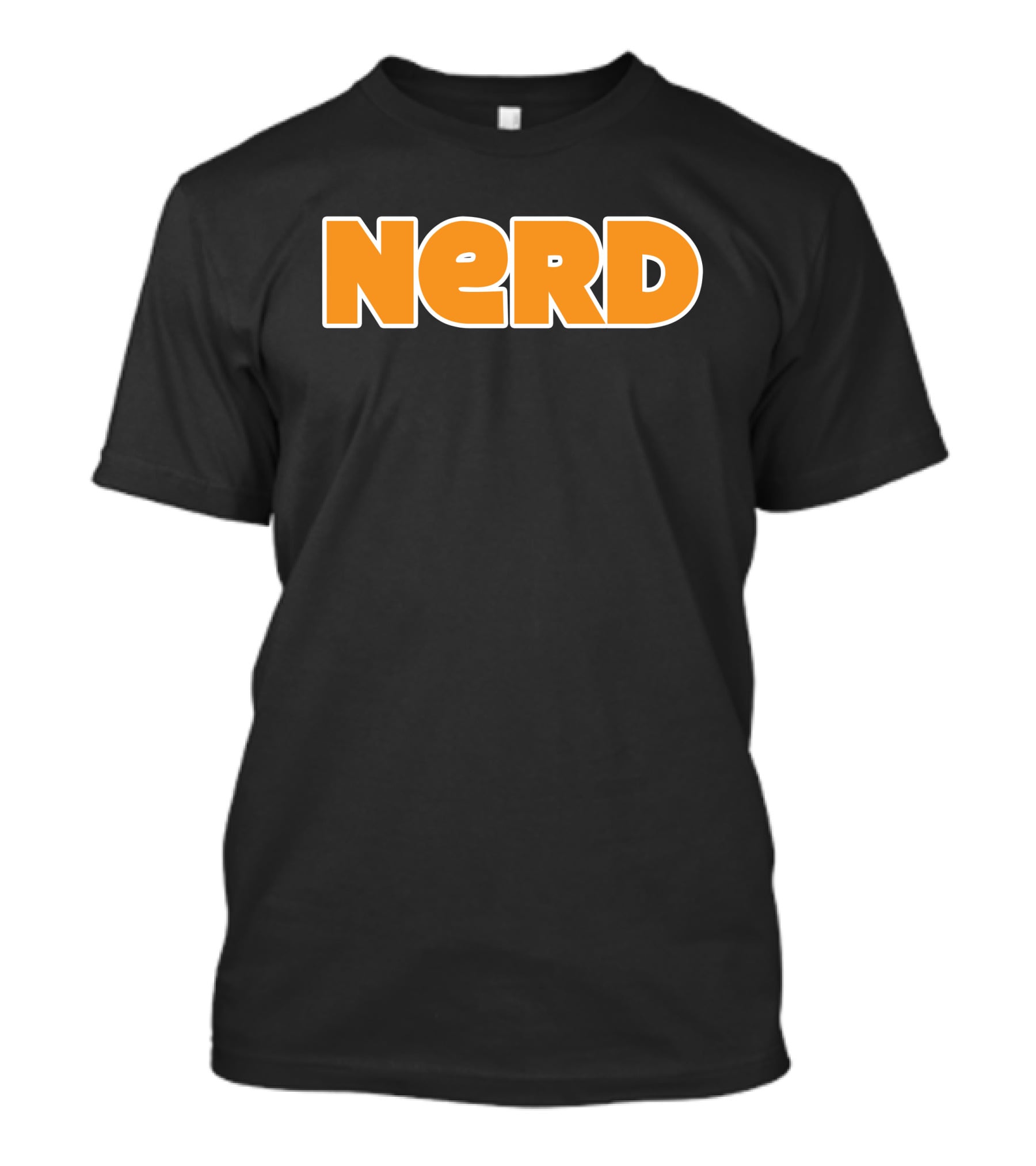 NERD Bold Orange Text T-Shirt