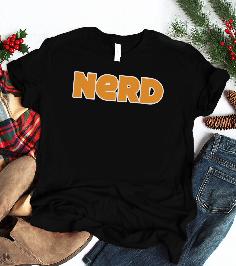 NERD Bold Orange Text T-Shirt