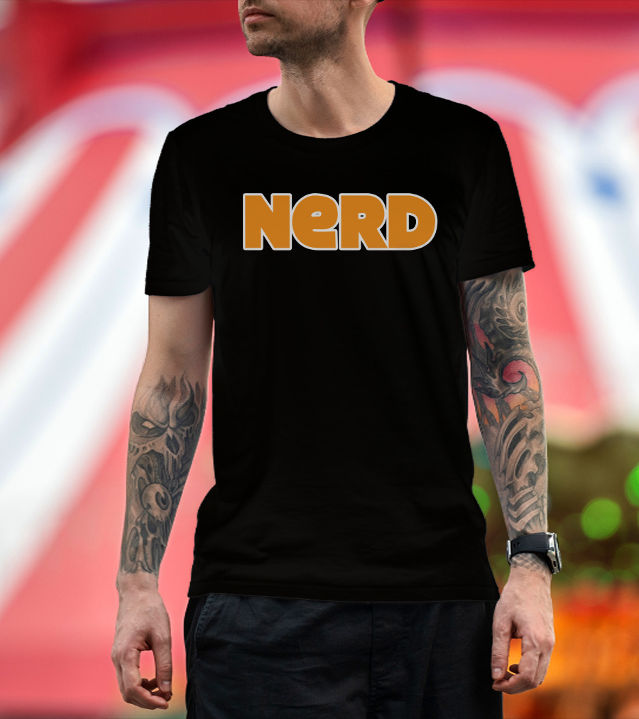 NERD Bold Orange Text T-Shirt