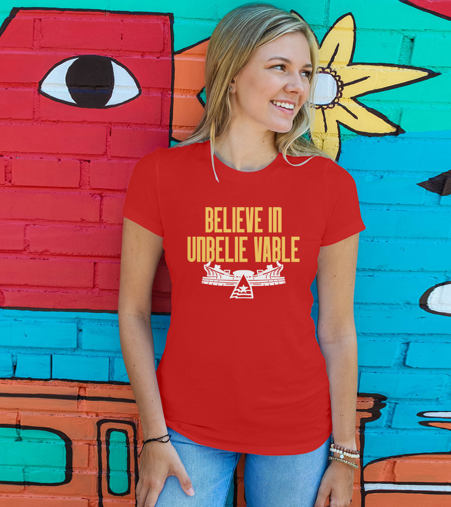Kansas City Chiefs Believe In Unbelievable Stadium Emblem T-Shirt