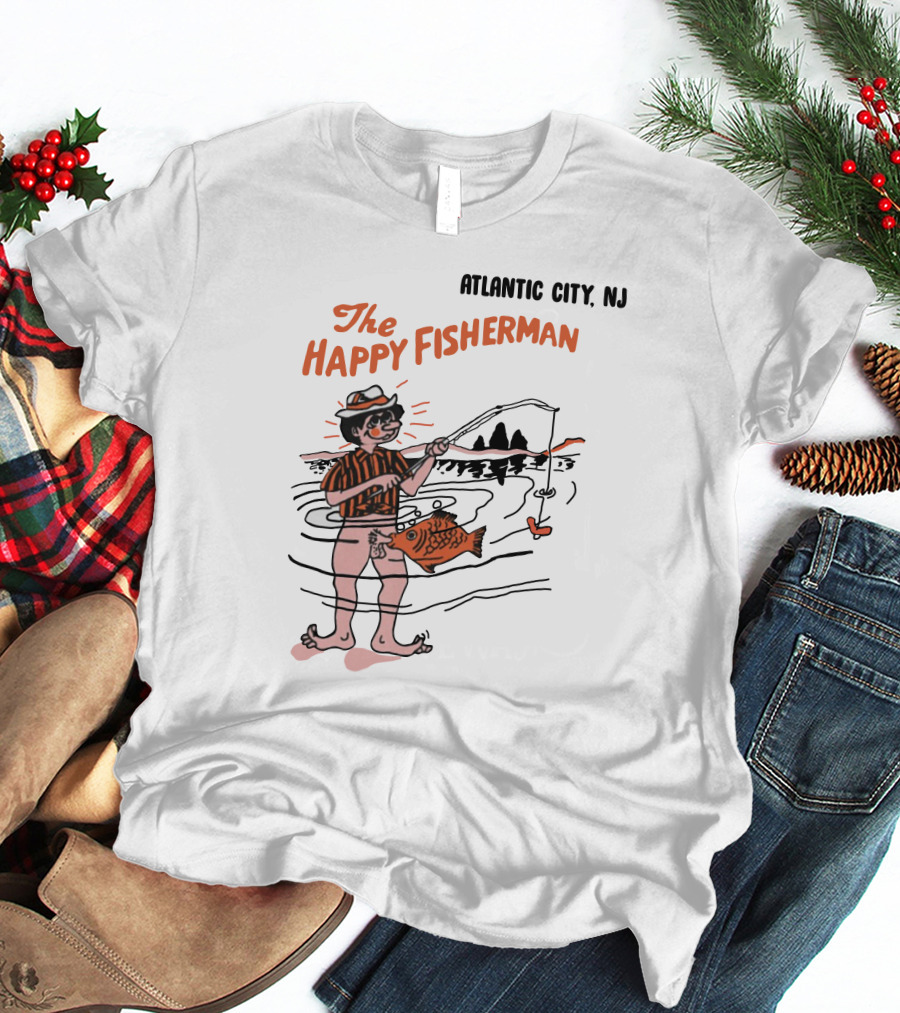 Atlantic City NJ The Happy Fisherman Dark Wizard T-Shirt