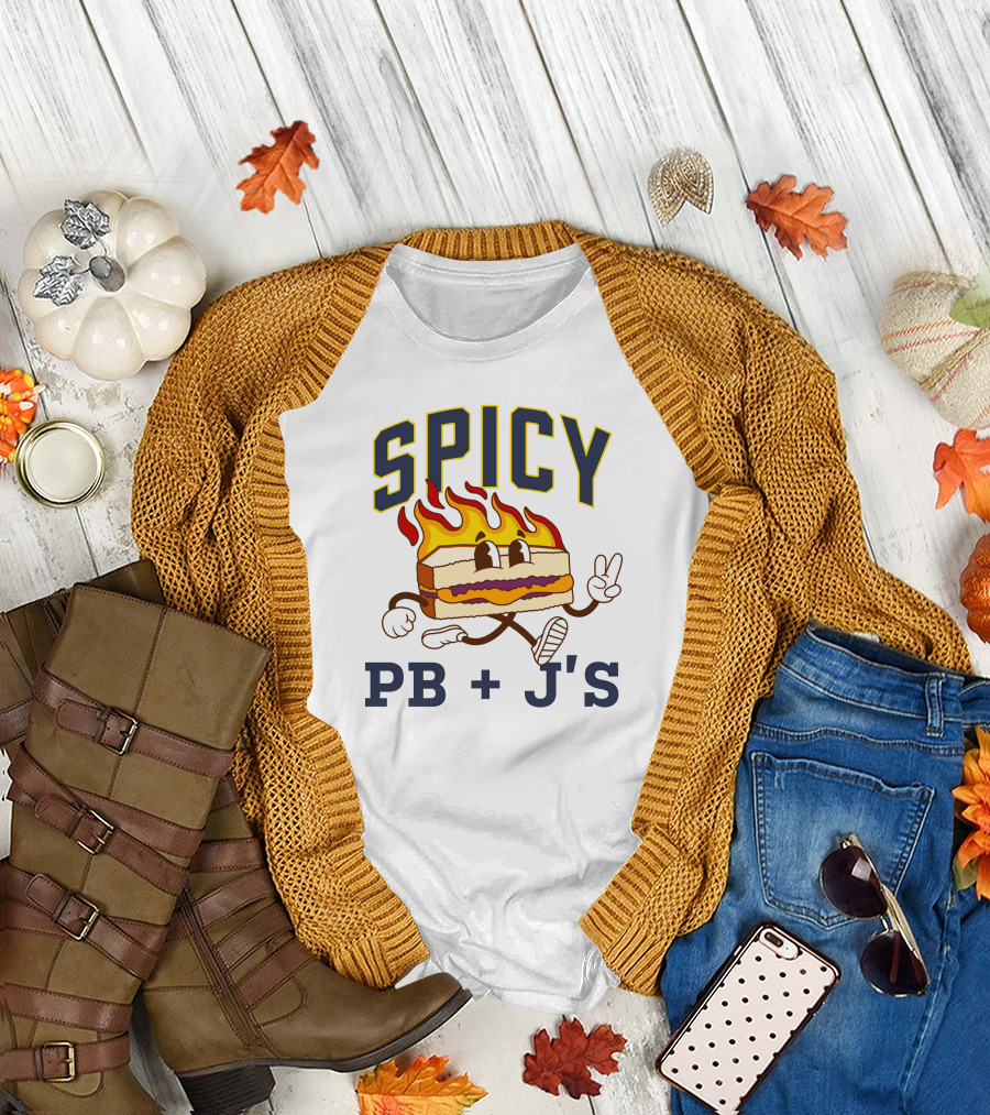 Spicy PB + J's Flaming Sandwich Character T-Shirt