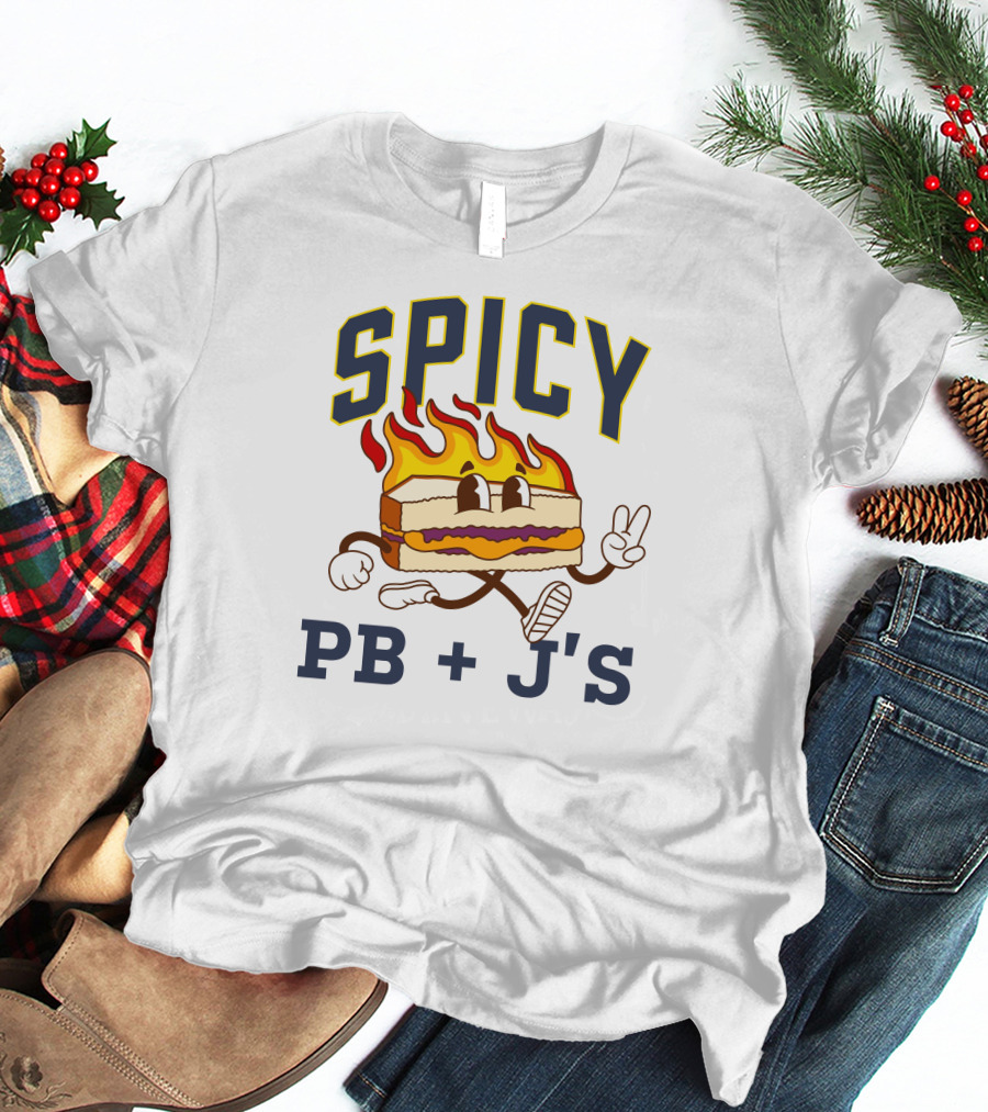 Spicy PB + J's Flaming Sandwich Character T-Shirt