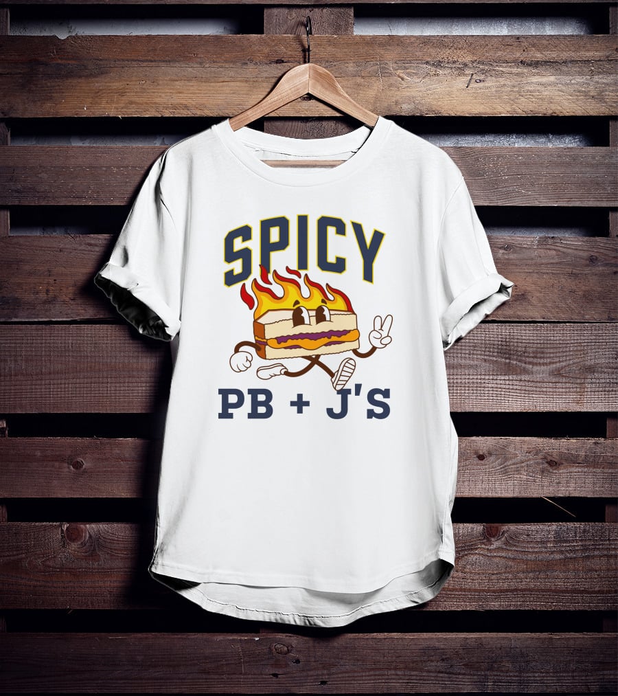 Spicy PB + J's Flaming Sandwich Character T-Shirt
