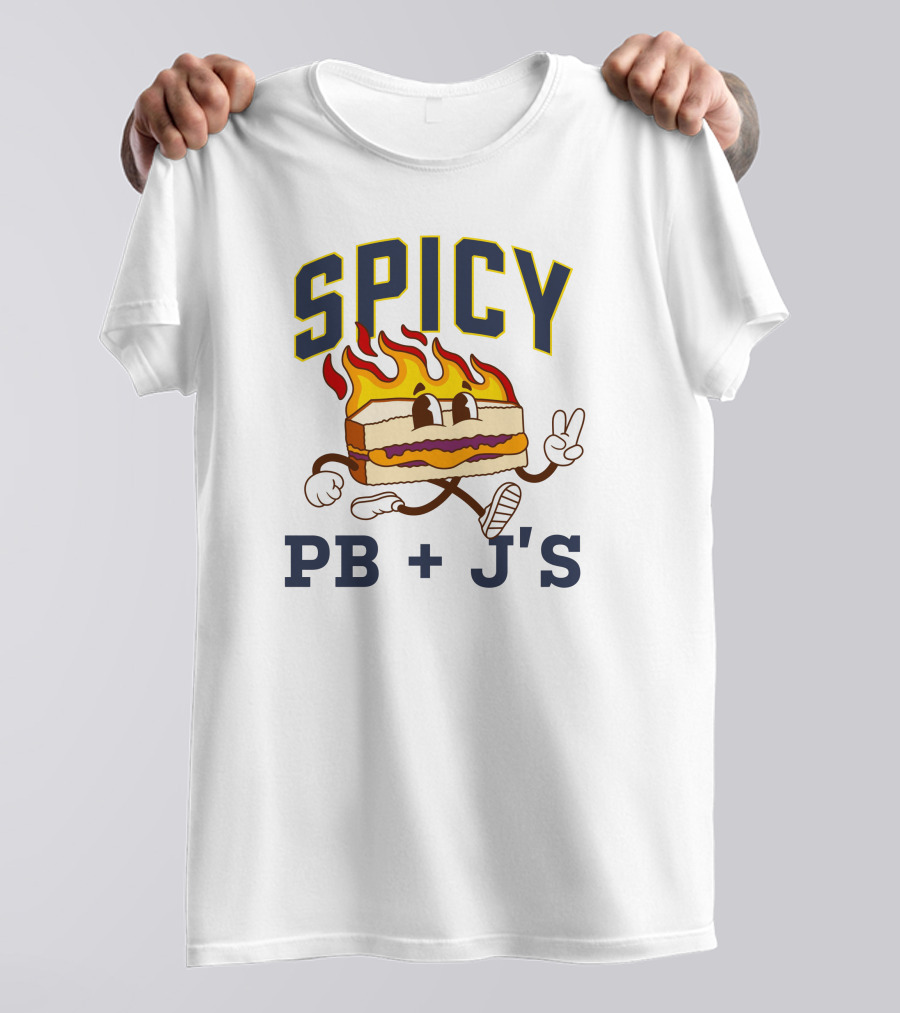 Spicy PB + J's Flaming Sandwich Character T-Shirt