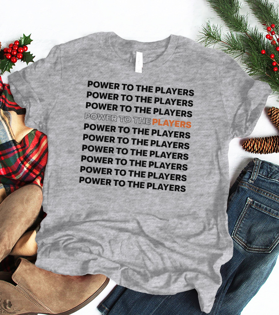 Power To The Players Bold Repeated T-Shirt