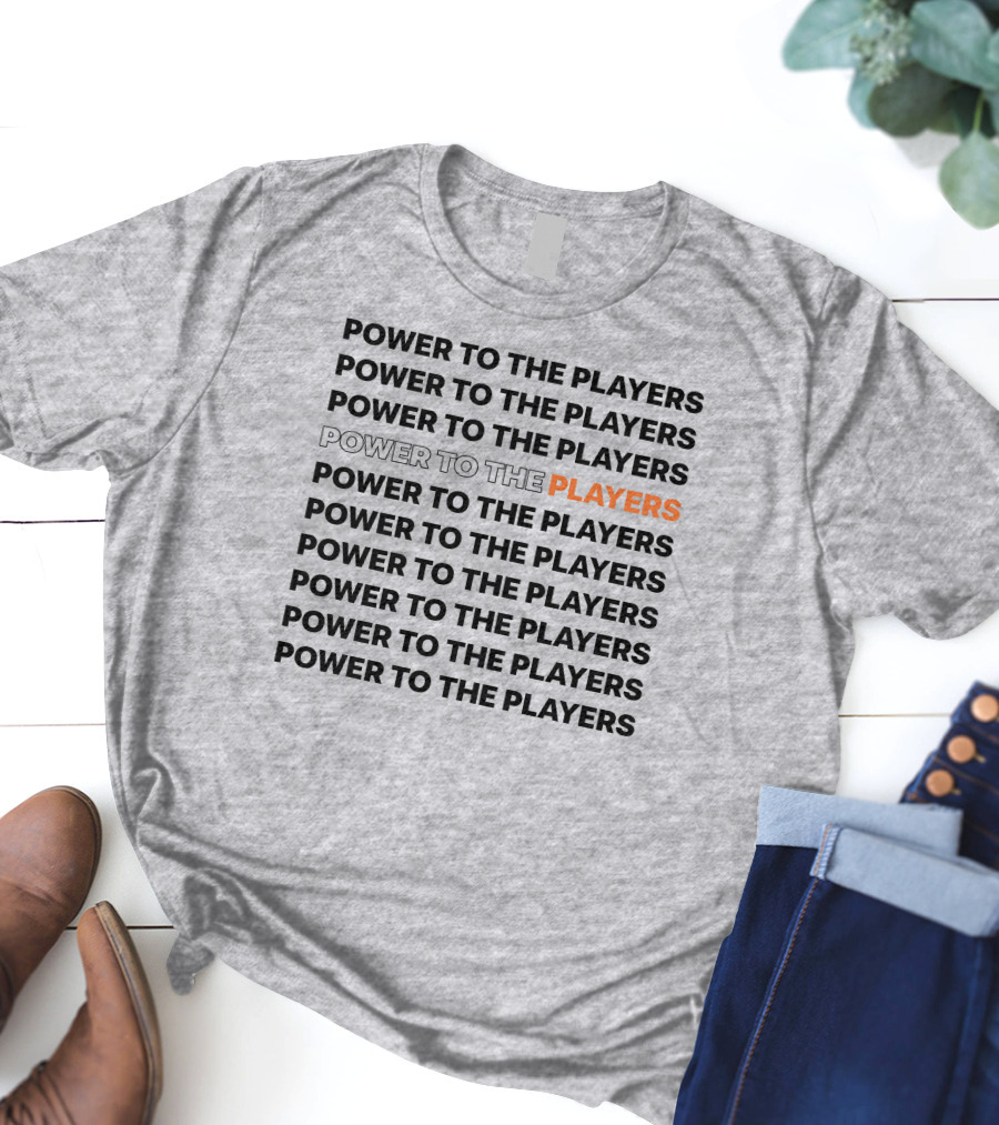Power To The Players Bold Repeated T-Shirt