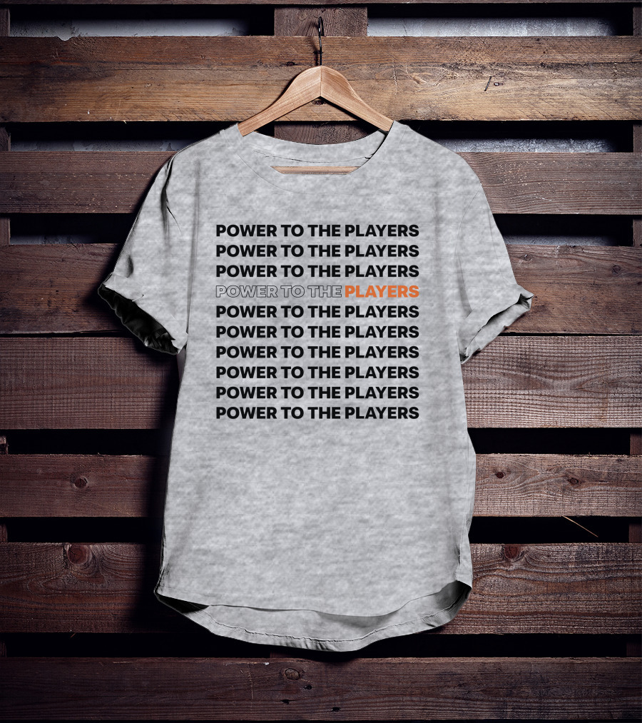 Power To The Players Bold Repeated T-Shirt