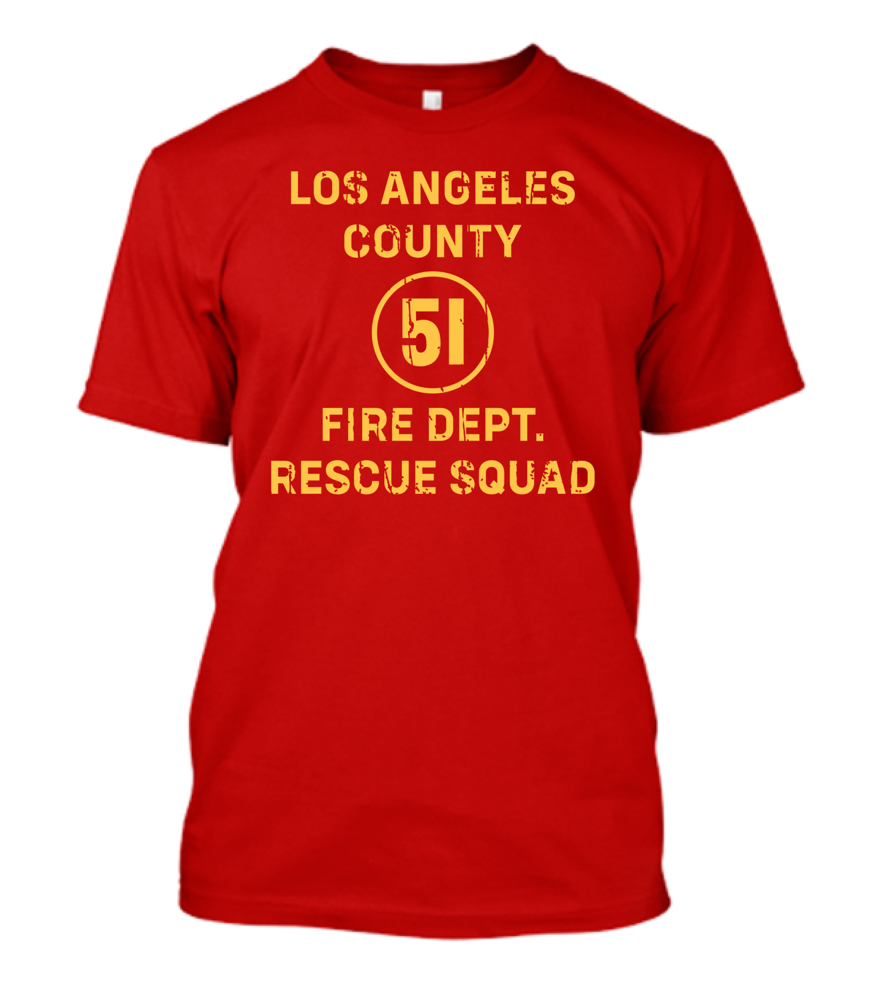 Los Angeles County 51 Fire Dept Rescue Squad T-Shirt