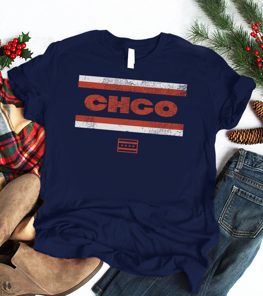 Brenda Webber CHGO Midway Chicago Flag Stripes T-Shirt