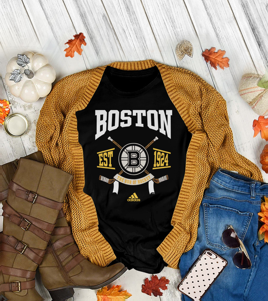Boston Bruins Boston Est 1924 The Hub Of Hockey T-Shirt