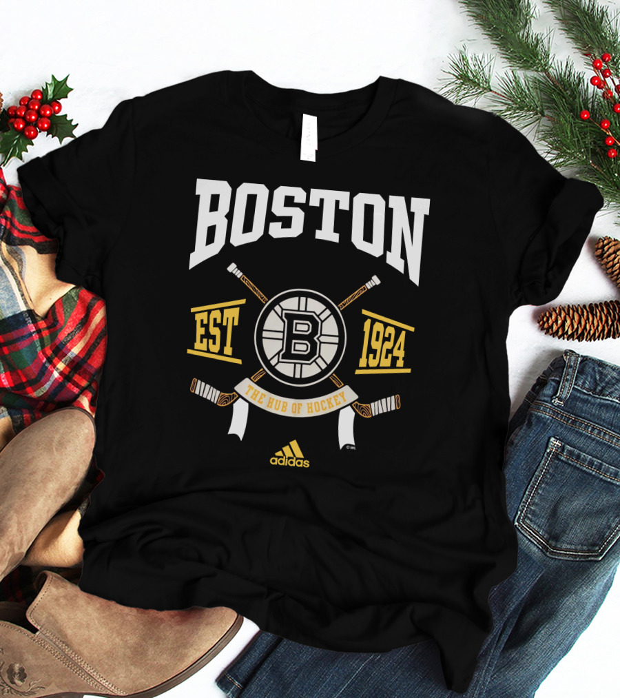 Boston Bruins Boston Est 1924 The Hub Of Hockey T-Shirt