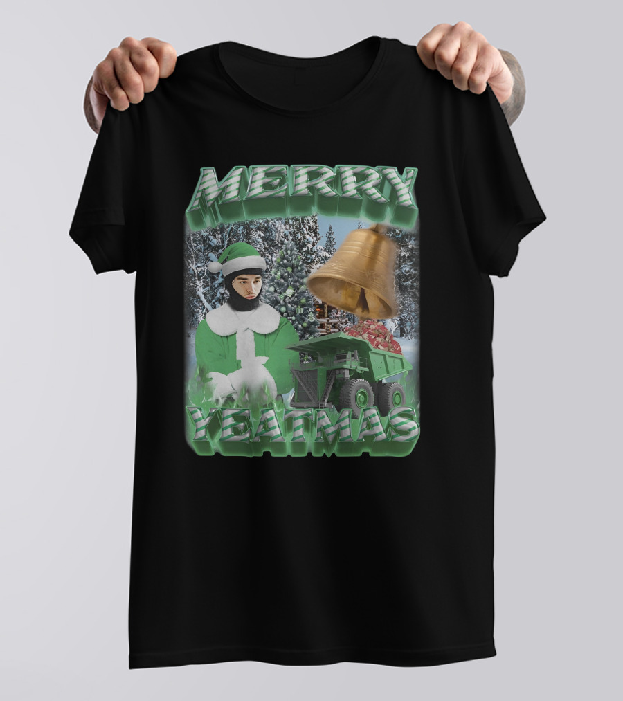 Merry Yeatmas Swag Stimulus Holiday Festive Scene With Elf And Golden Bell T-Shirt