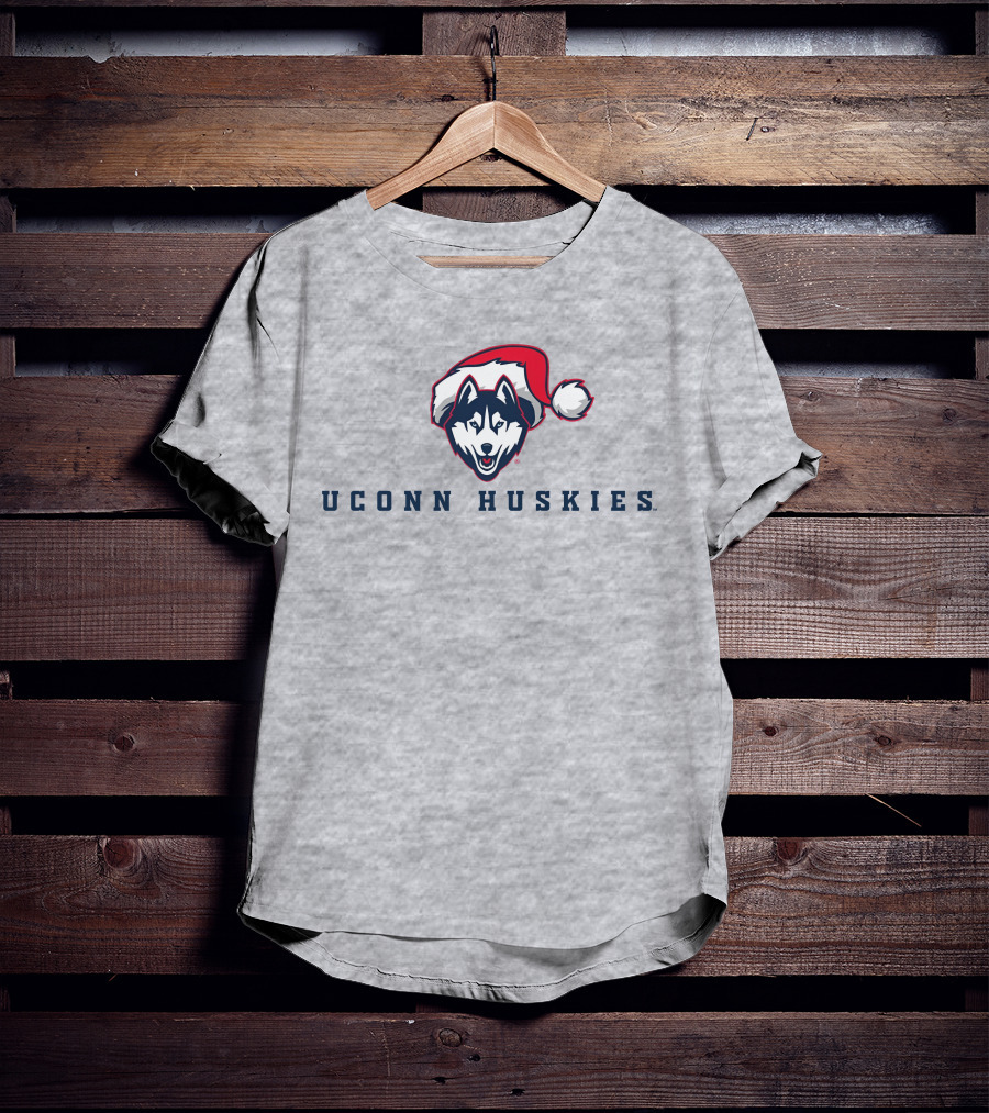 UCONN Huskies Santa Hat T-Shirt