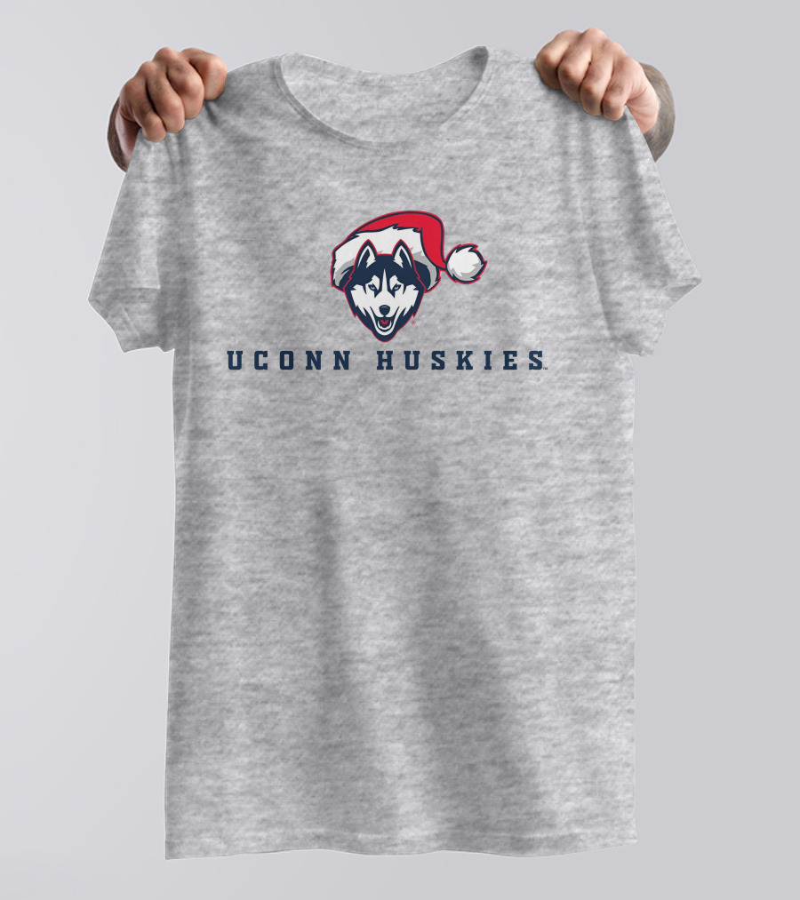 UCONN Huskies Santa Hat T-Shirt
