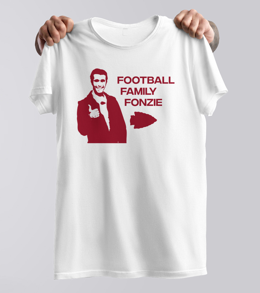 Travis Kelce Football Family Fonzie Chiefs Arrowhead T-Shirt