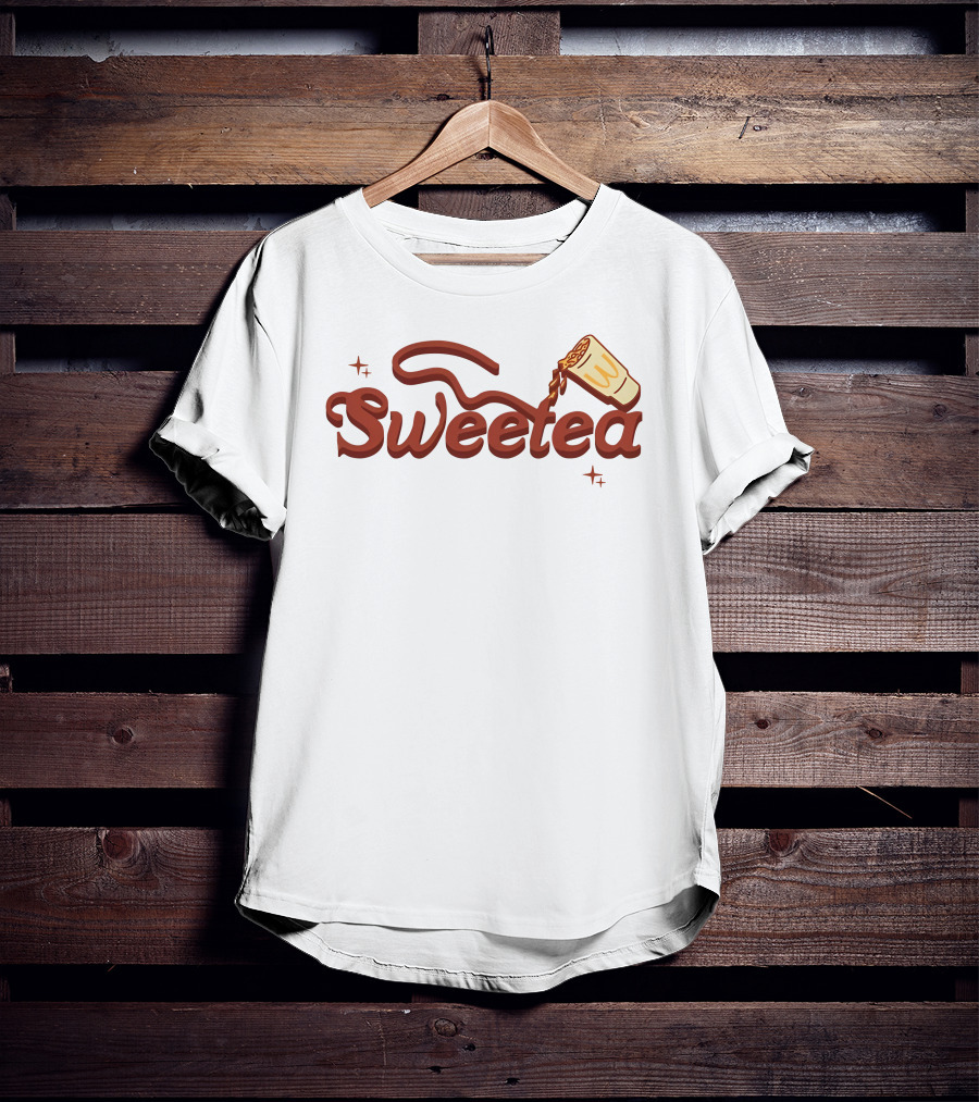 Sweetea Pouring Cup Red Script T-Shirt