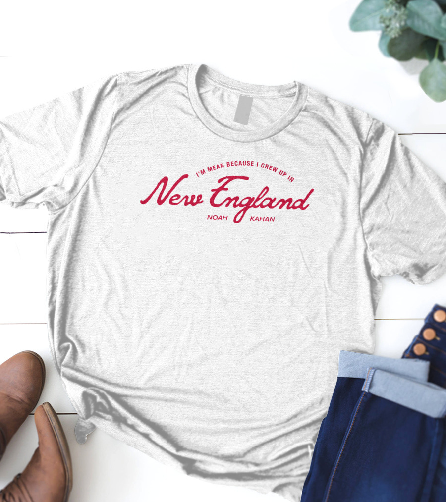 I'm Mean Because I Grew Up In New England Noah Kahan T-Shirt