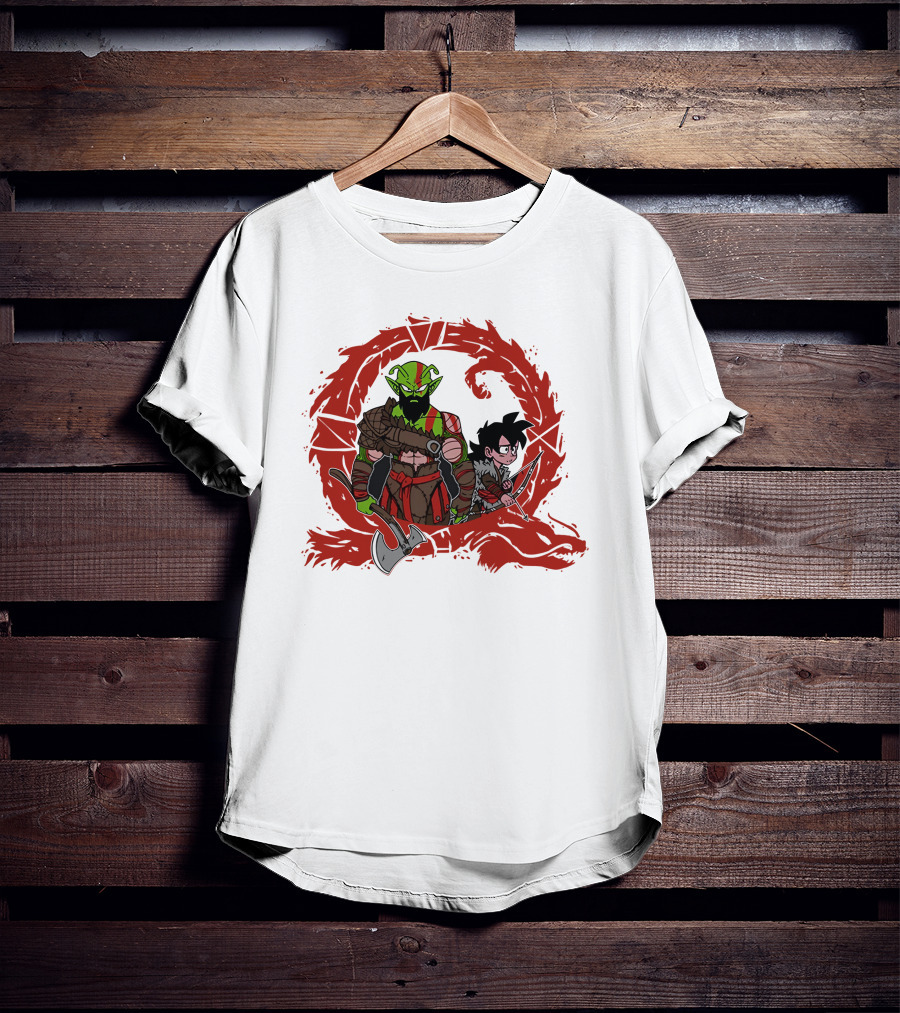Kami Of War God Of War Crossover With Dragon Ball Z Characters T-Shirt