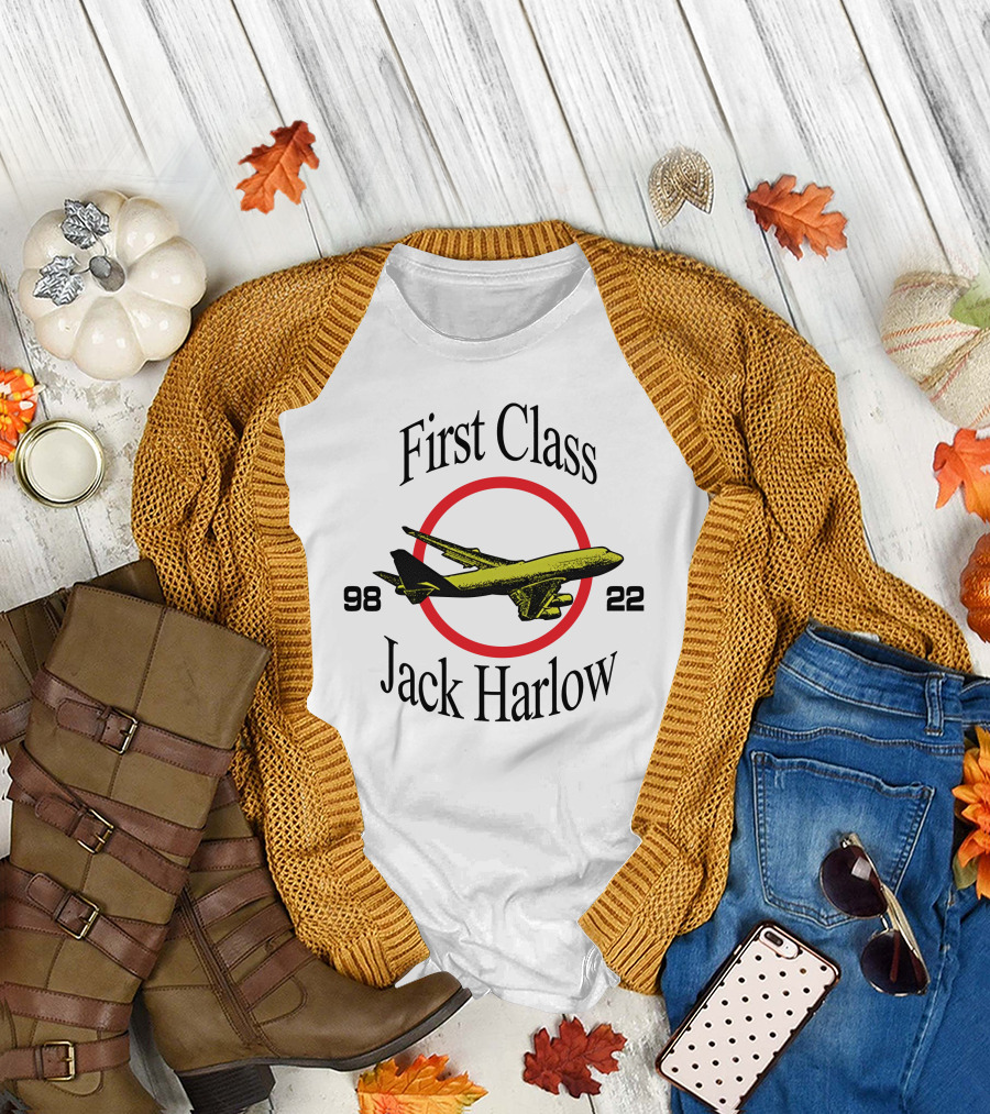 First Class Jack Harlow 9822 Airplane Circle T-Shirt