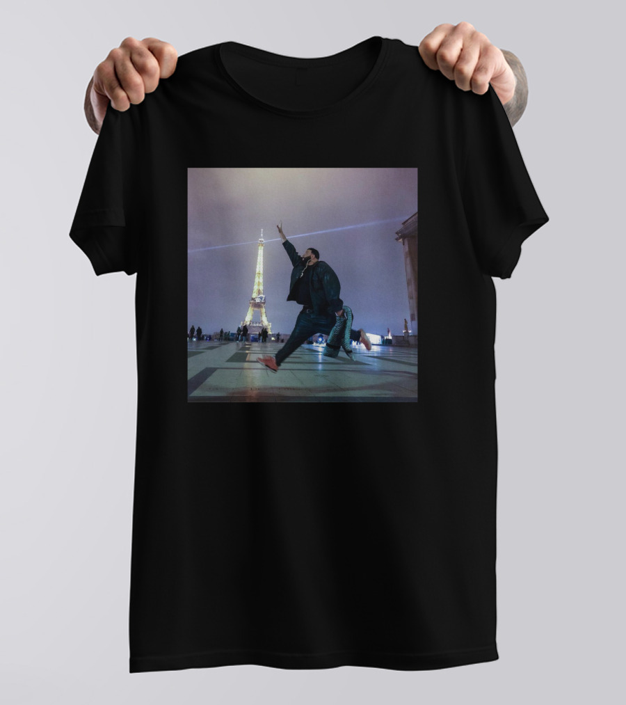 Dj Khaled Air Jordan Jumpman Eiffel Tower Paris Scene T-Shirt