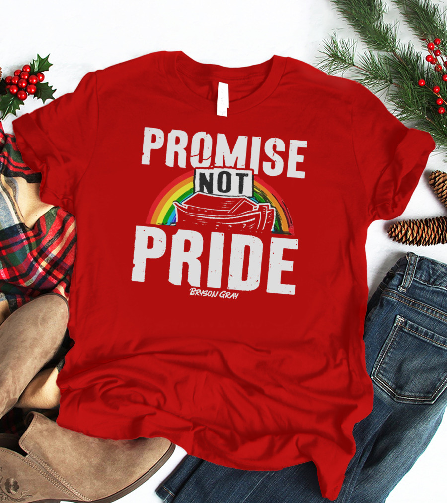 Promise Not Pride Noah's Ark Rainbow Bryson Gray T-Shirt