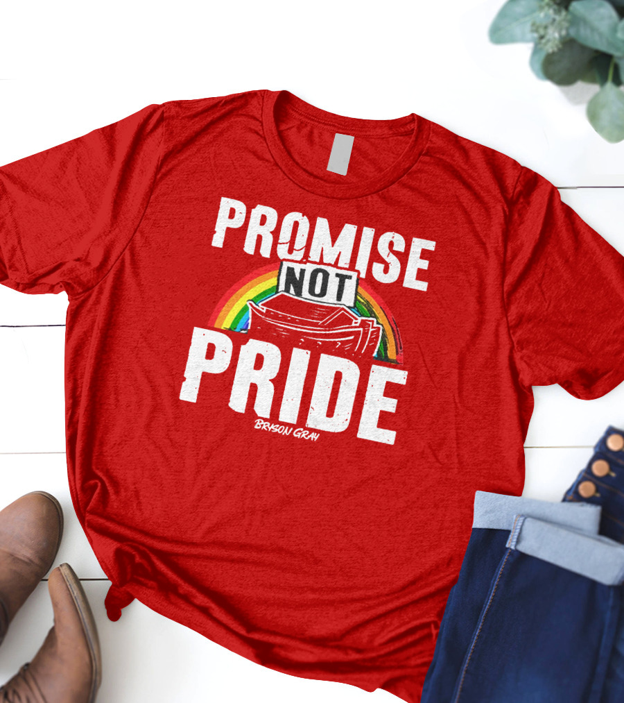 Promise Not Pride Noah's Ark Rainbow Bryson Gray T-Shirt