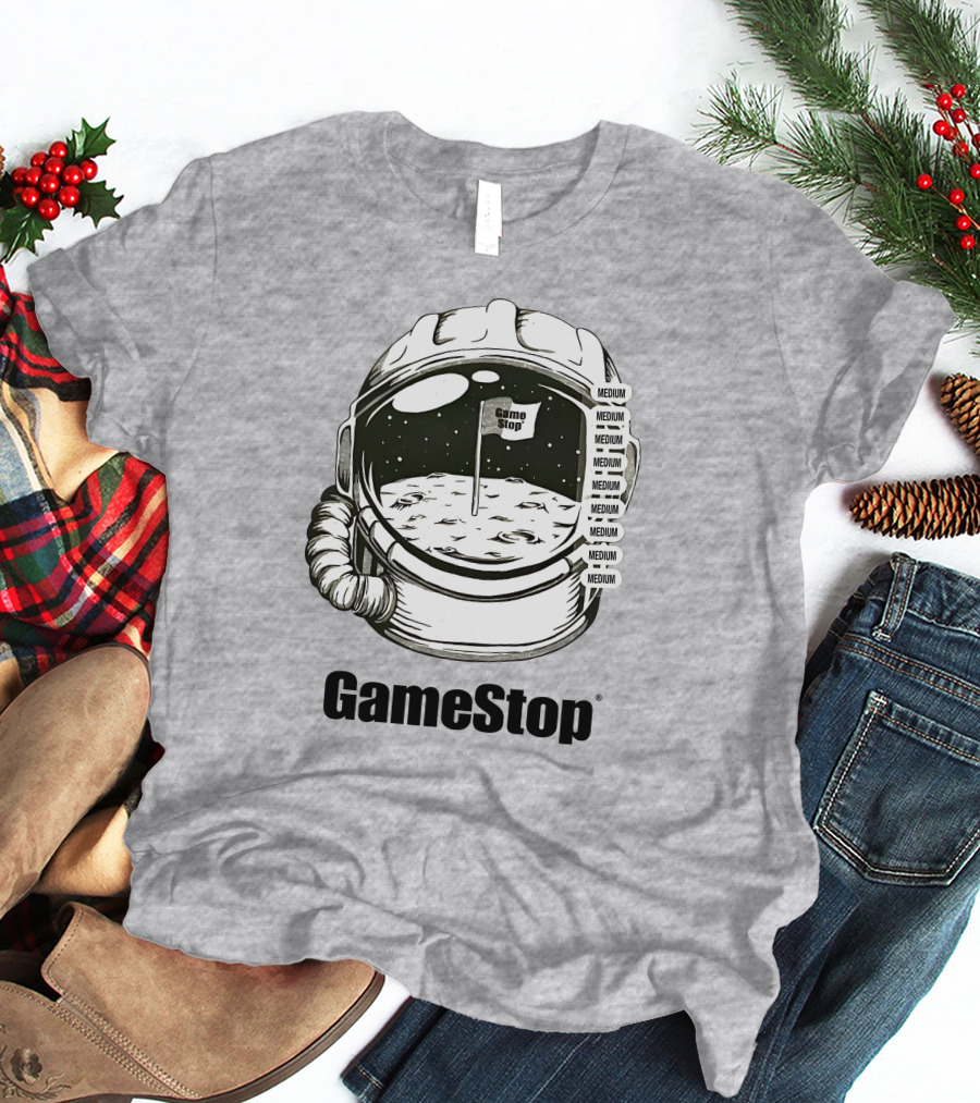 GameStop Astronaut Moon Medium Flag T-Shirt