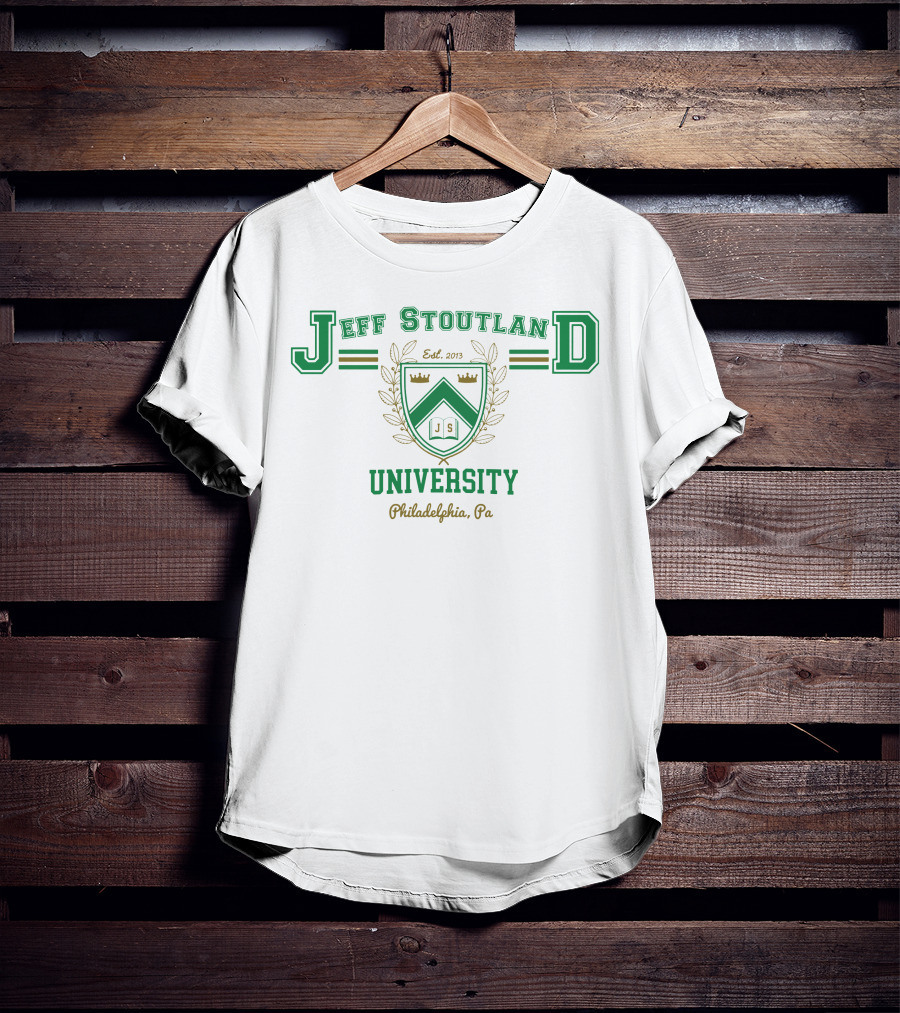 Jeff Stoutland University Philadelphia Pa Est. 2013 Crest T-Shirt