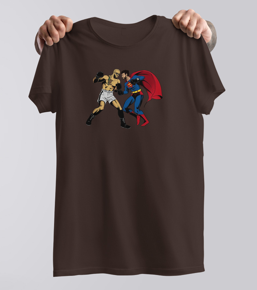 Adin Vs. Top Cartoon Boxer Superhero Confrontation T-Shirt