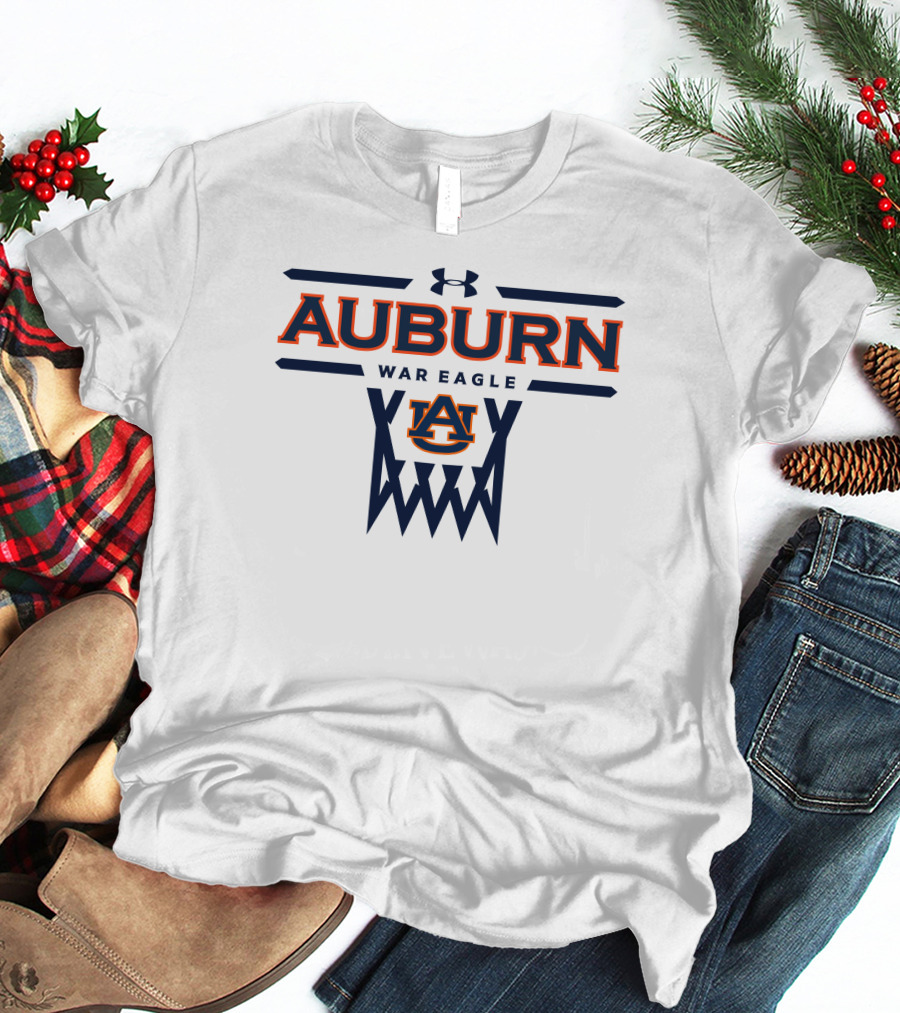 Auburn War Eagle Under Armour Logo Basketball Net T-Shirt