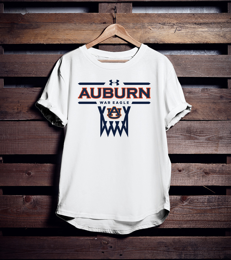 Auburn War Eagle Under Armour Logo Basketball Net T-Shirt