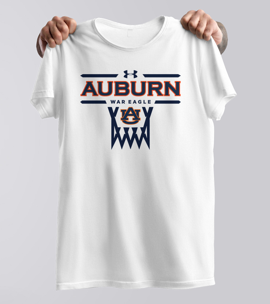 Auburn War Eagle Under Armour Logo Basketball Net T-Shirt