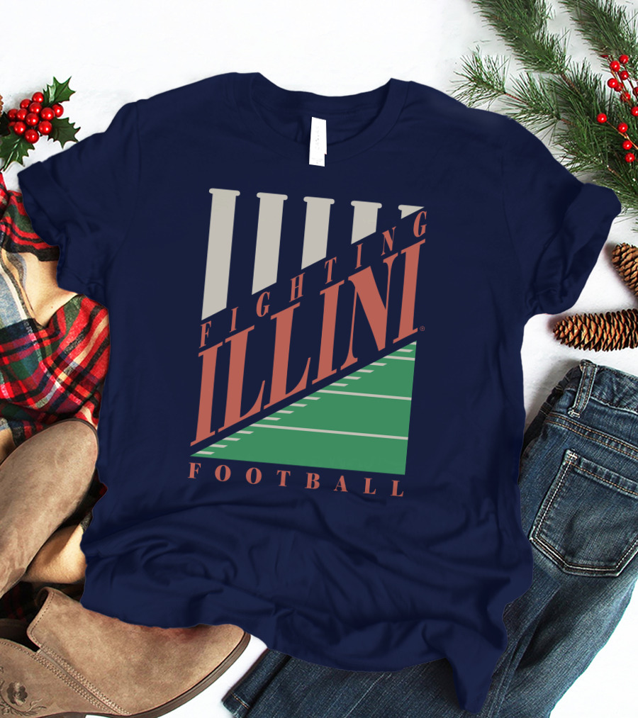 Fighting Illini Football Illinois Field Stripes T-Shirt